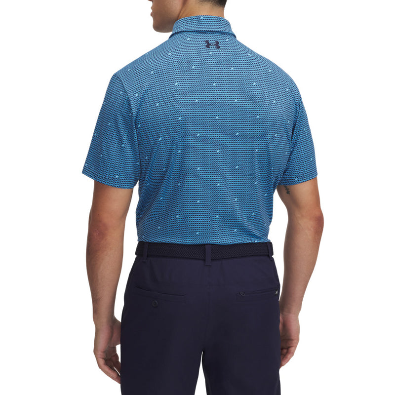 Under Armour Playoff 3.0 Tryckt Polo Golf Shirt - Blue