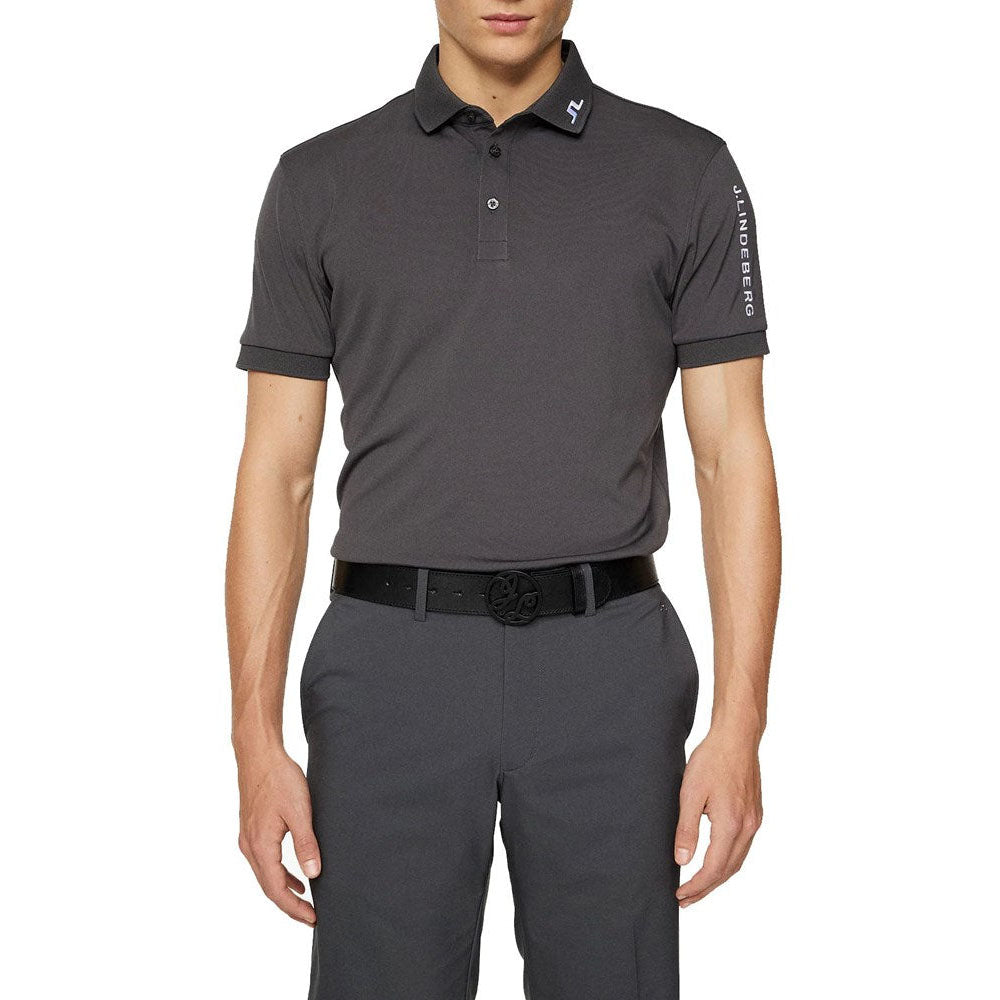 J.Lindeberg Tour Tech Reg Fit Golf Polo Shirt - Asphalt