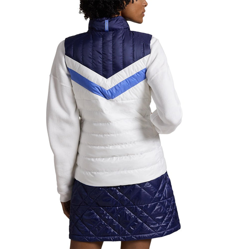 Rlx Ralph Lauren Women's Reversible Quilted Performance Vest - Ceramic White Muulti