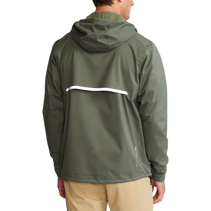 RLX Ralph Lauren Water-Repellent Hooded Jacket - Fossil Green