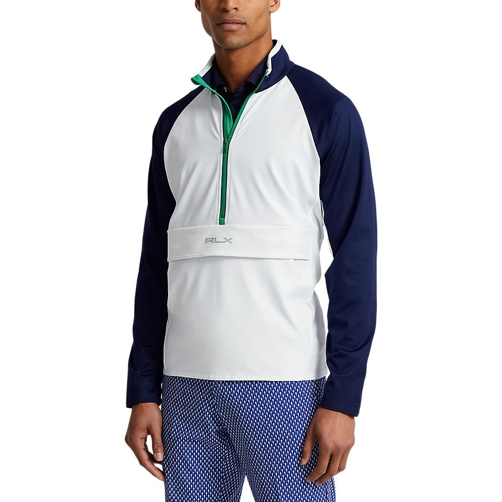 Rlx Ralph Lauren Stretch Jersey halvzip tröjor - Ren vit/fransk marin