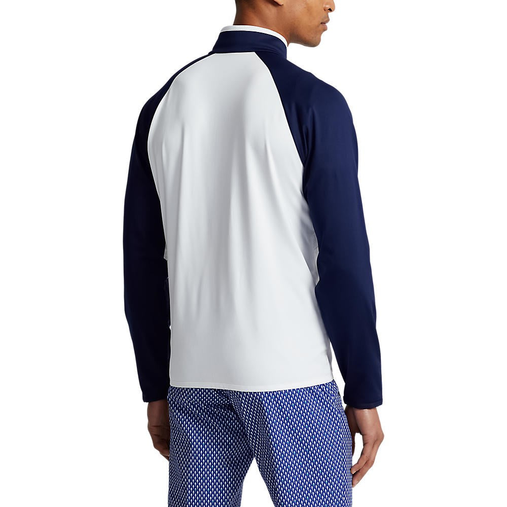 Rlx Ralph Lauren Stretch Jersey halvzip tröjor - Ren vit/fransk marin