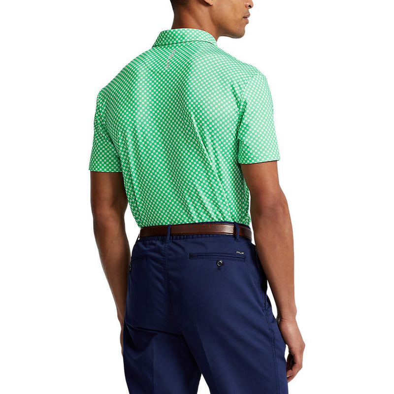 RLX Ralph Lauren Printed Airflow  Performance Polo - Vineyard Green