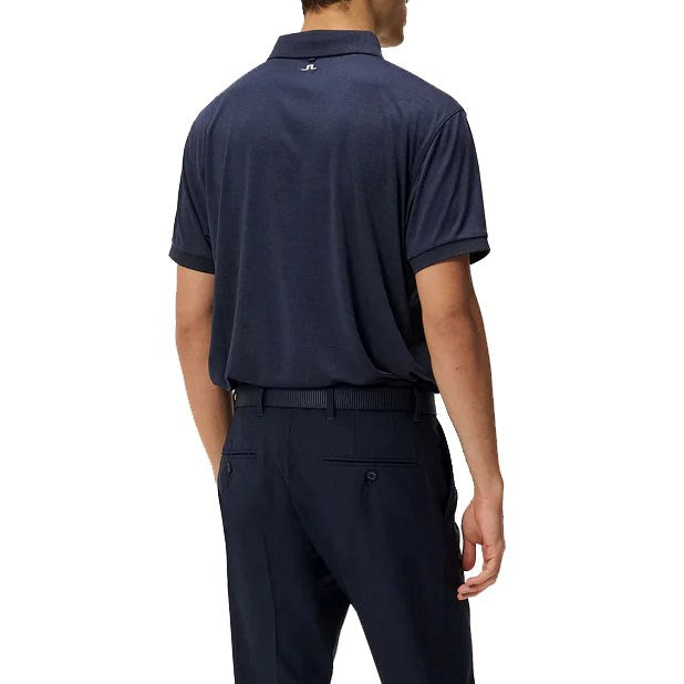 J.Lindeberg Tour Tech Reg Fit Golf Polo Shirt - Navy Melange