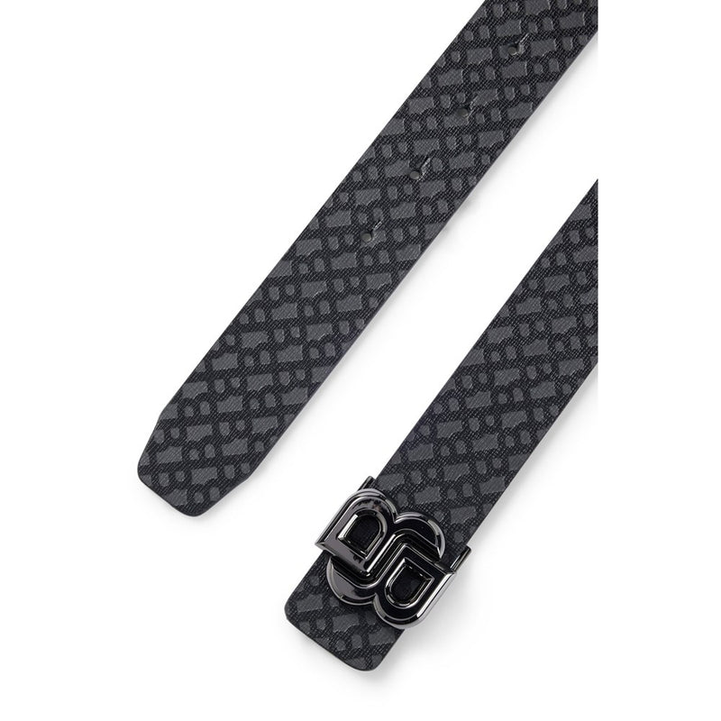 BOSS Icon S Monogram Reversible Golf Belt - Black