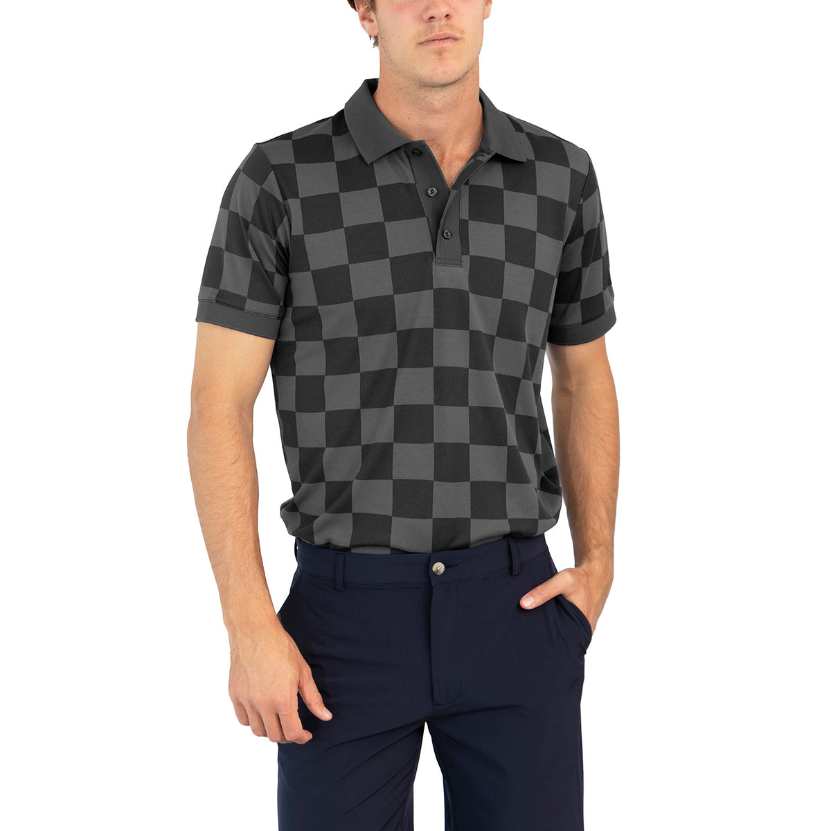 Cross Grip Golf Polo Shirt - Black