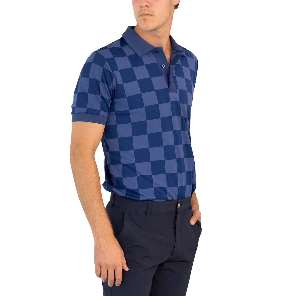 Cross Grip Golf Polo Shirt - Twilight Blue