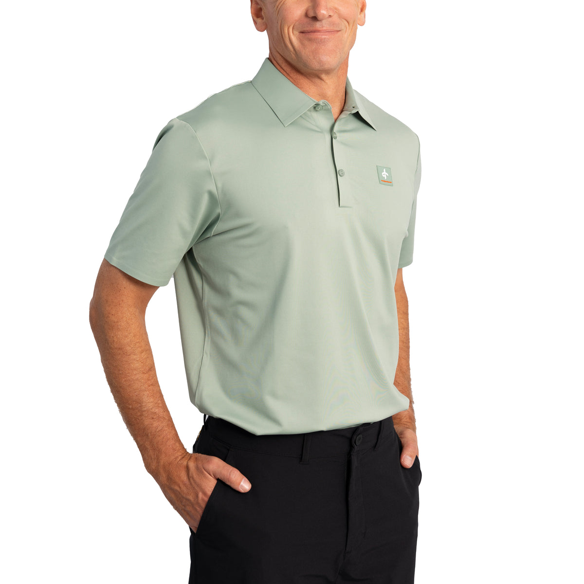 Cross Lazer Golf Polo Shirt - Milky Jade