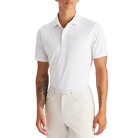 G/Fore Aye Papi Tech Pique Golf Polo Shirt - Snow/ Nimbus