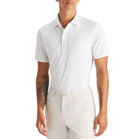 G/ Fore Aye Papi Tech Pique Golf Shirt - Snow/ Nimbus