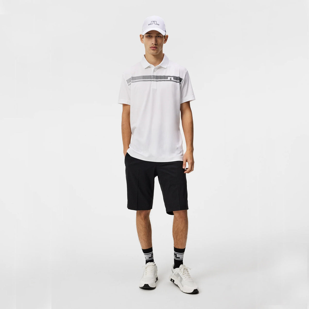 J.Lindeberg Klas Regular Fit Golf Polo Shirt - White