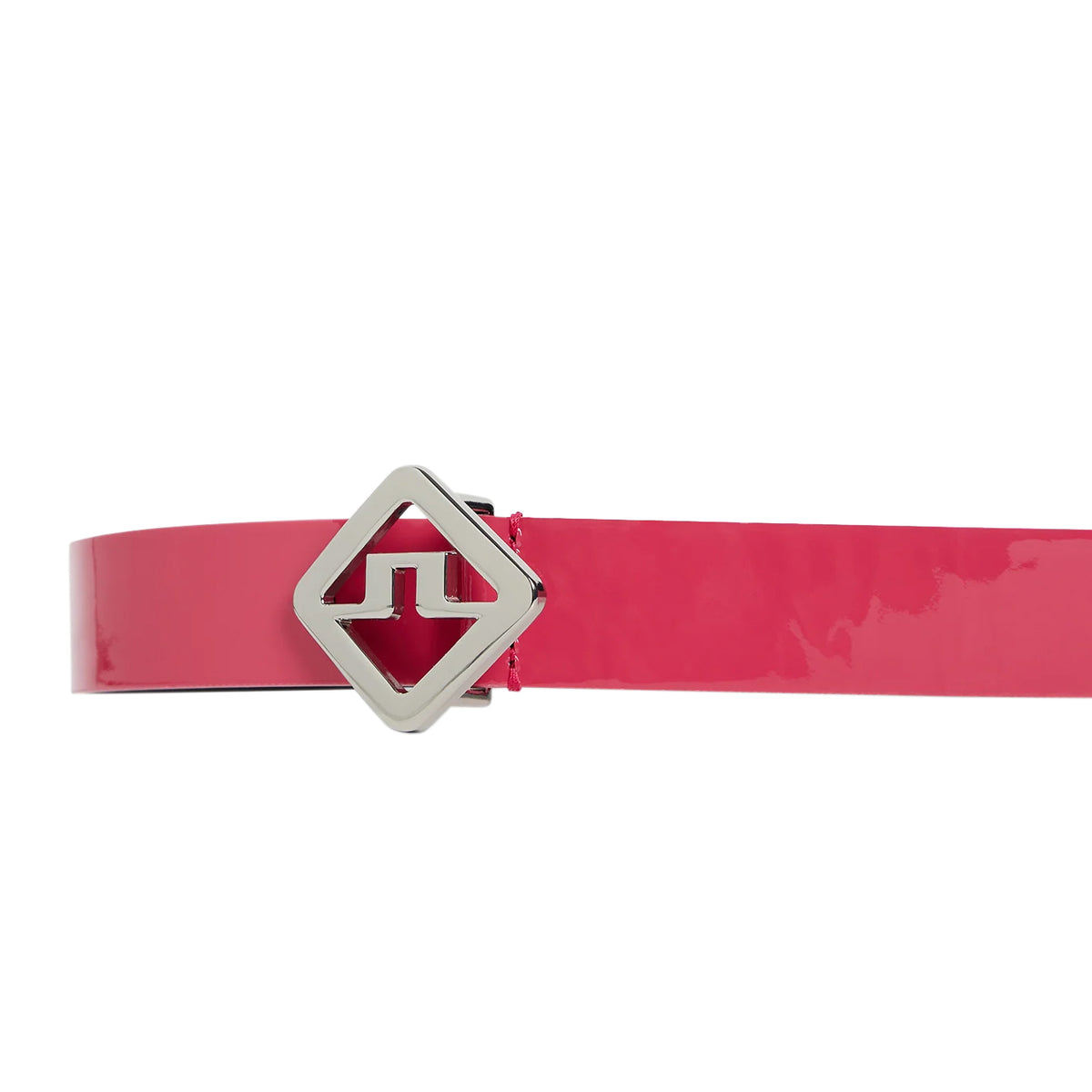 J.Lindeberg Women's Diana High Shine Leather Golf Belt - Rose Red