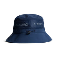 J.Lindeberg Denver Stripe Golf Bucket Hat - JL Navy