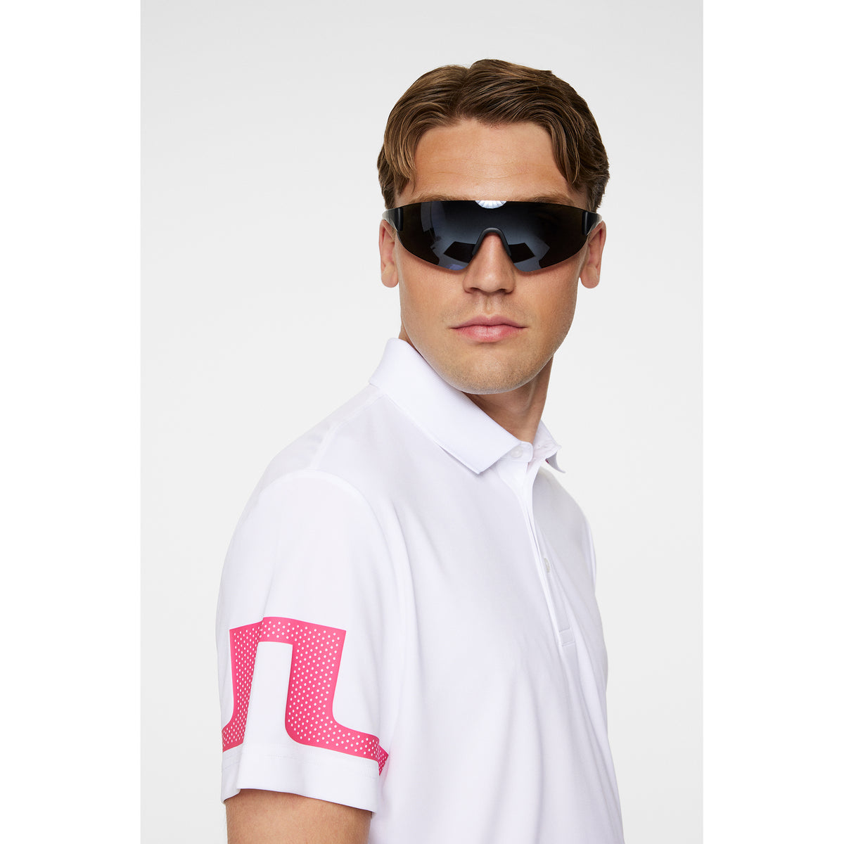 J.Lindeberg Heath Regular Fit Golf Polo Shirt - White