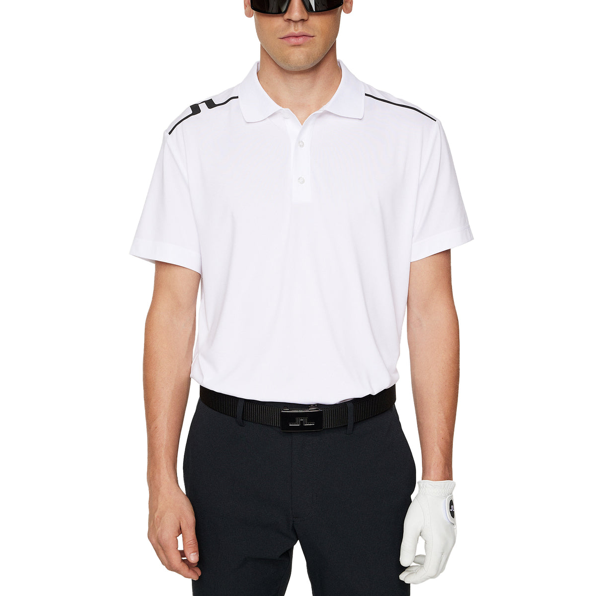 J.Lindeberg Lionel Regular Fit Golf Polo Shirt - White