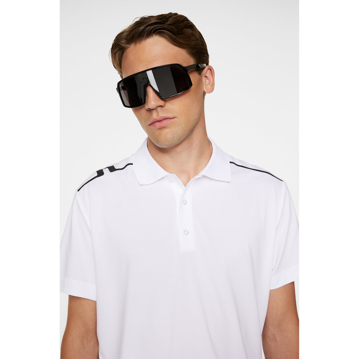 J.Lindeberg Lionel Regular Fit Golf Polo Shirt - White