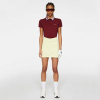 J.Lindeberg Women's Amelie Mid Golf Skirt - Pale Lime Yellow