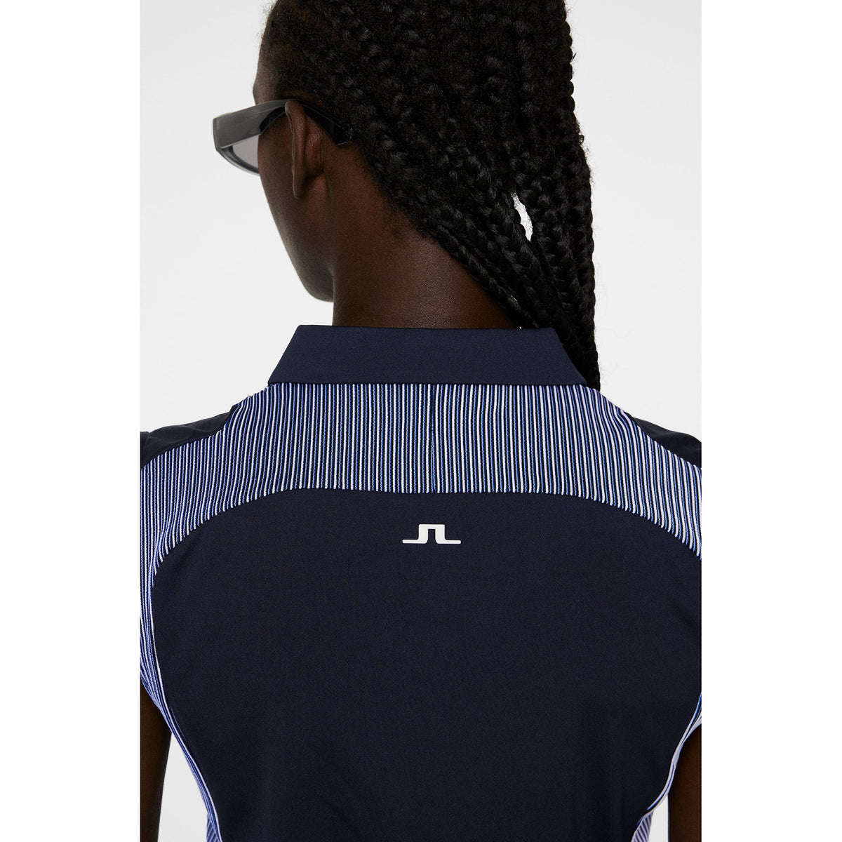 J.Lindeberg Women's Betsy Sleeveless Golf Polo Shirt - JL Navy