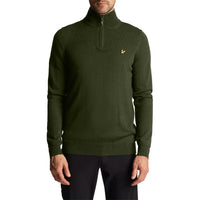 Lyle & Scott Core 1/4 Zip Merino Mix - Cactus Green