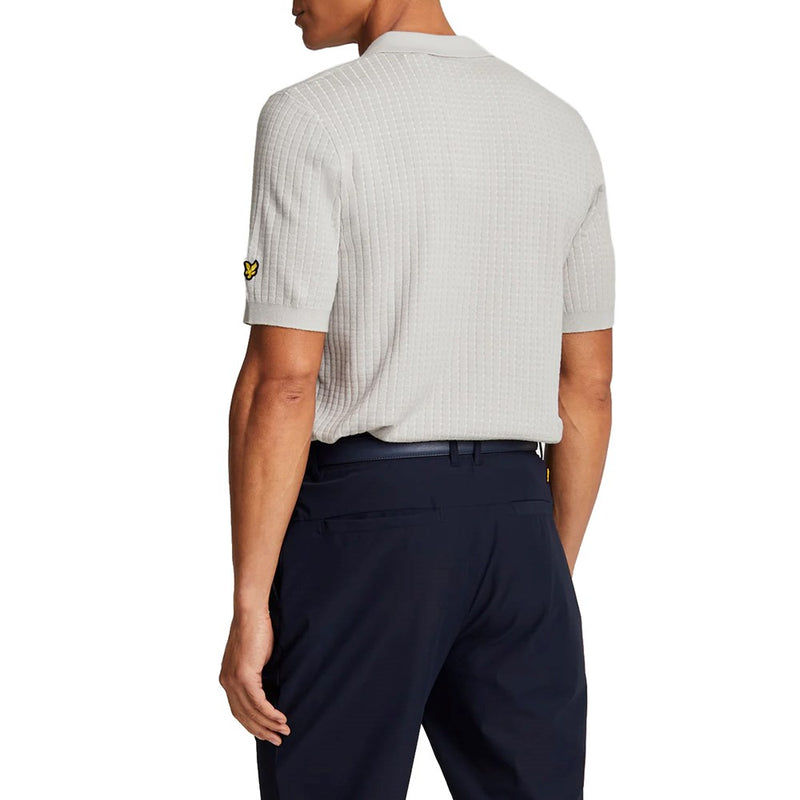 Lyle och Scott Golf Golf Sticked Grid Polo Shirt - Pebble