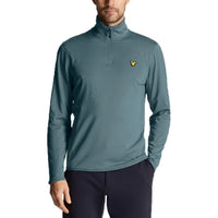 Lyle & Scott Tech 1/4 Zip Golf Midlayer - Iron Blue