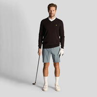 Lyle & Scott Golf Merino Blend V Neck Pullover - Jet Black