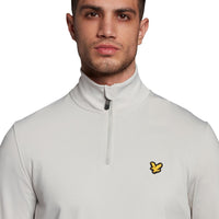 Lyle & Scott Tech 1/4 Zip Midlayer - Pebble