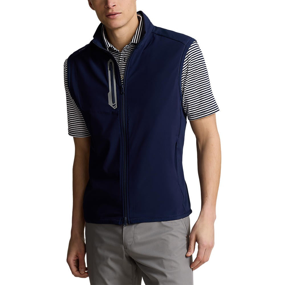 RLX Ralph Lauren Paneled Stretch Terry Vest  - French Navy