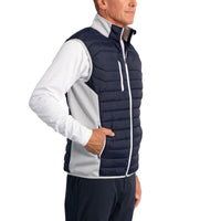 Sunderland Anton Padded Stretch Panel Performance Golf Gilet - Navy/ Silver