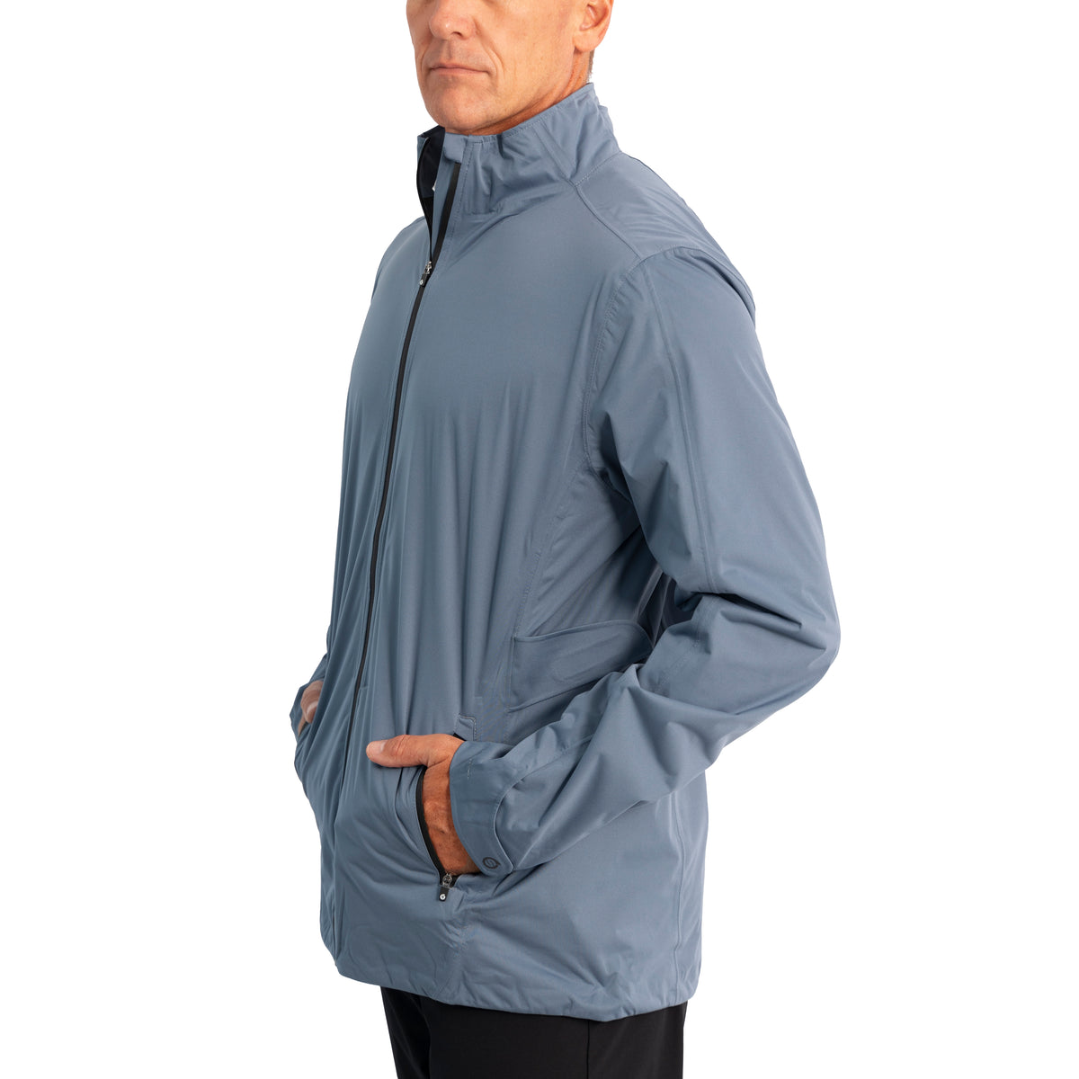 Sunderland Whisperdry Pro-Lite Lightweight Waterproof Golf Jacket - Storm Grey/Black