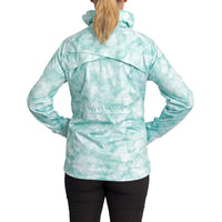 Sunderland Women's Aurora Whisperdry Lightweight Waterproof Golf Jacket - Mint Mist Print