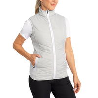 Sunderland Women's Tania Padded Stretch Panel Performance Golf Gilet - Silver