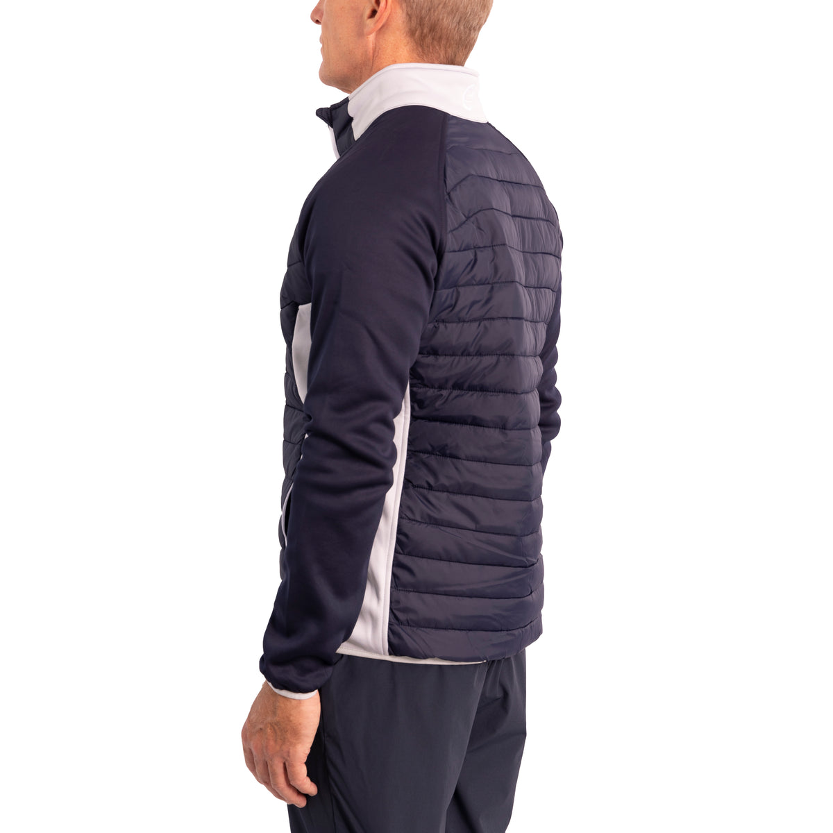 Sunderland Zermatt Padded Stretch Panel Performance Golf Jacket - Navy/ Silver