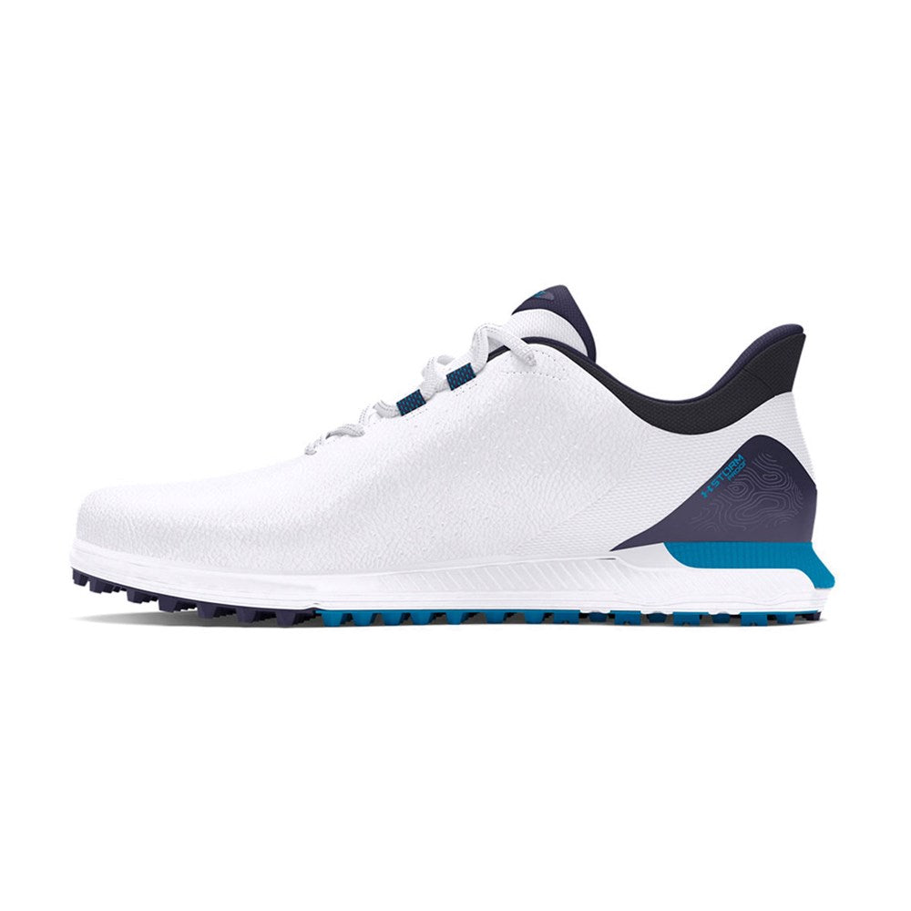 Under Armour Drive Fade Spikeless Golf Shoes - White/Capri