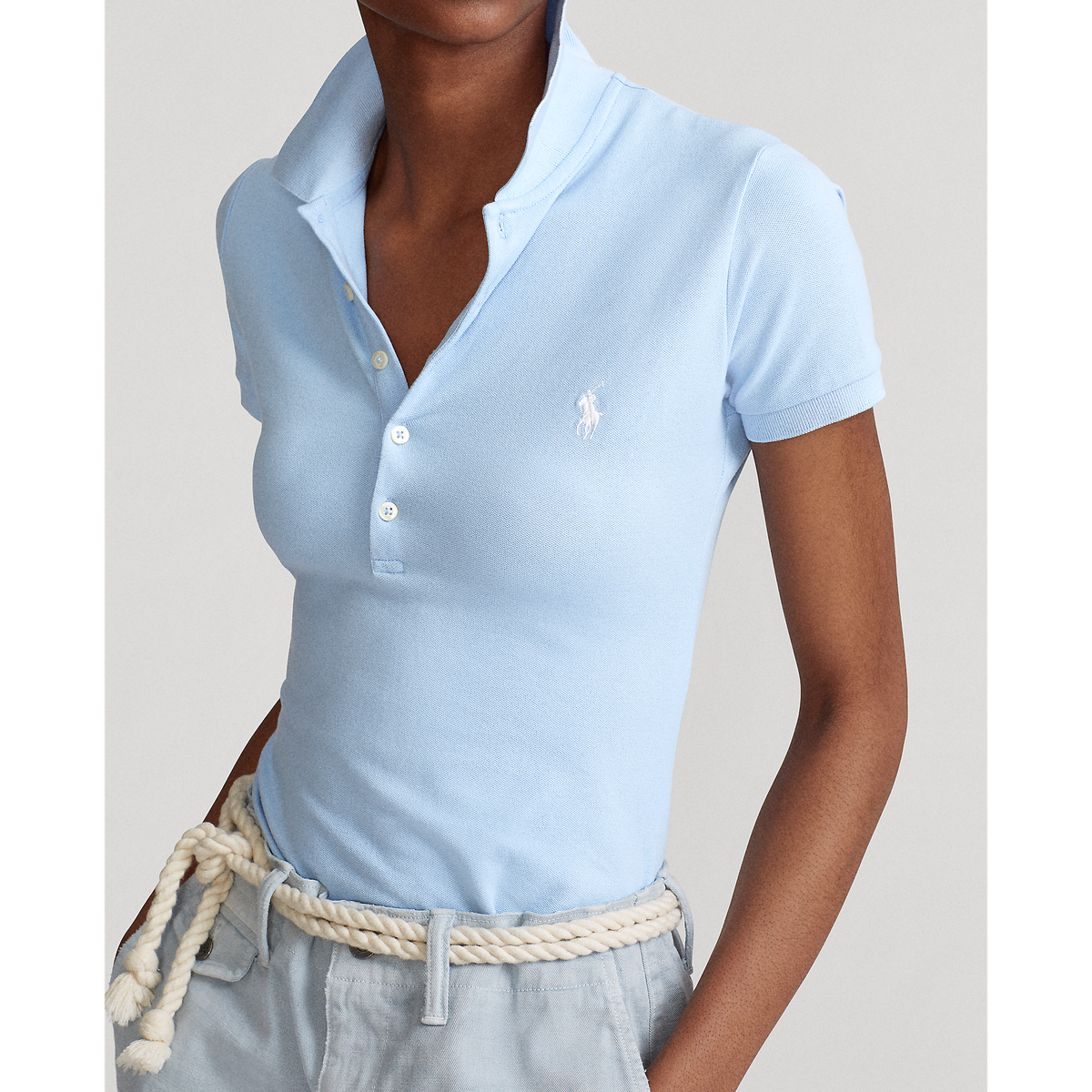 Polo Performance Ralph Lauren Women's Cotton Tailored Fit Polo Shirt - Oxford Blue