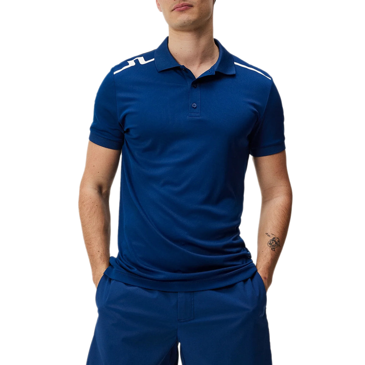 J.Lindeberg Lionel Regular Fit Polo Golf Shirt - Estate Blue