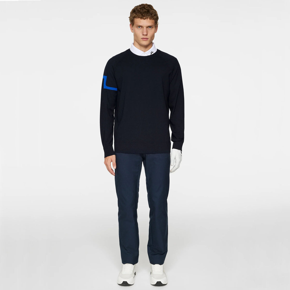 J.Lindeberg Gusten Knitted Golf Sweater - JL Navy