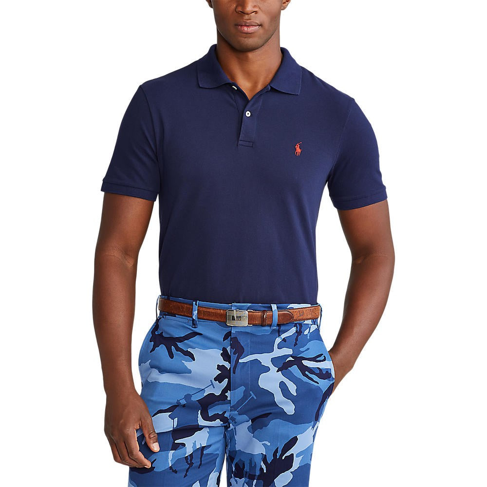 Polo Golf Ralph Lauren Cotton Pique Performance Polo - French Navy/Red