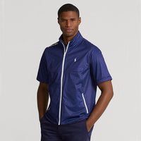 RLX Ralph Lauren Stratus Plaid Water-Repellent Full Zip Golf Jacket - French Navy Glen Plaid