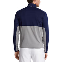 RLX Ralph Lauren Peached Airflow Jersey 1/4 Zip Midlayer - Steel/French Navy