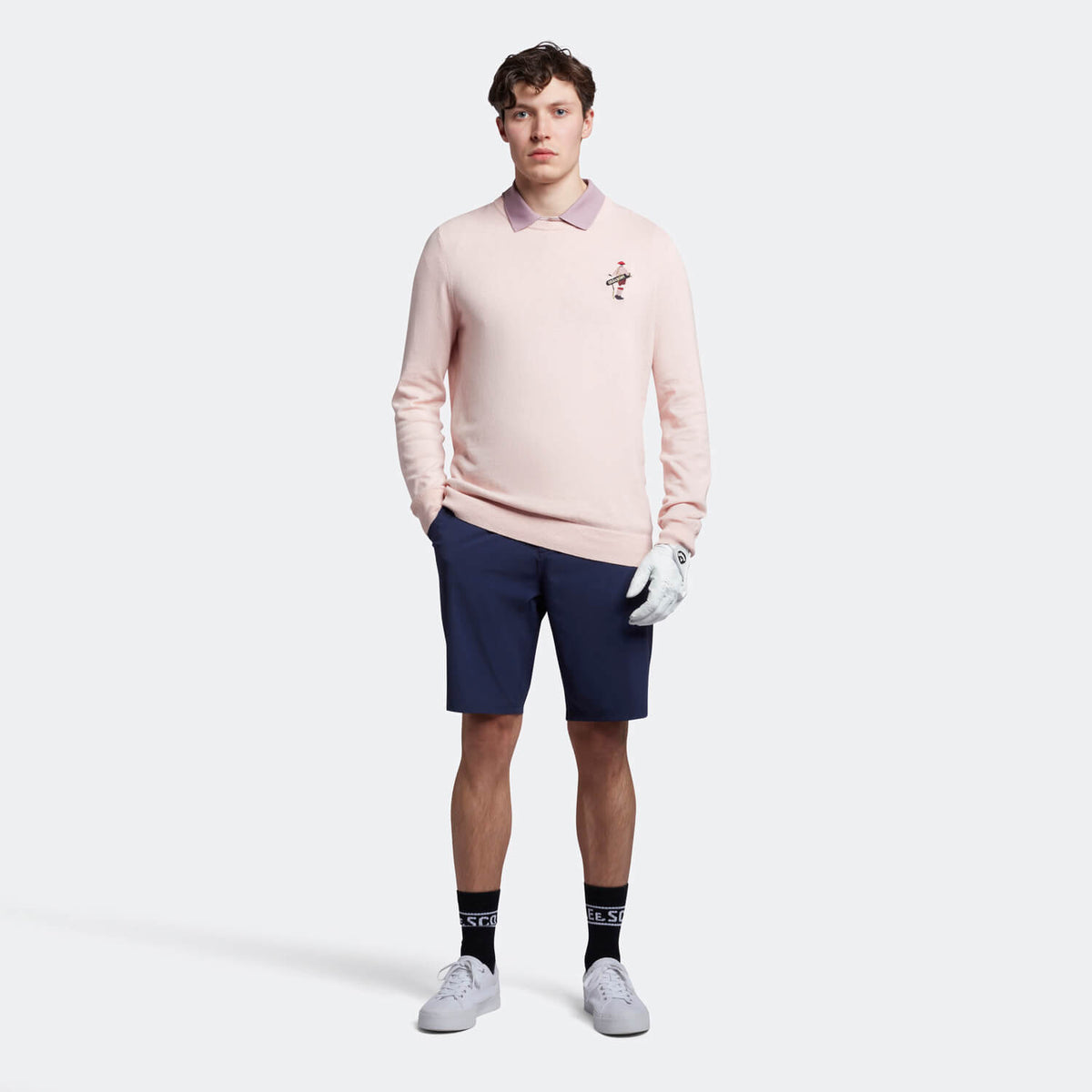 Lyle & Scott Golf Player Knitted Crew - Free Pink