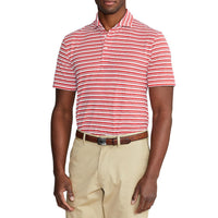 Polo Golf Ralph Lauren Tour Pique Stripe Polo Shirt - styrbordsröd/vit