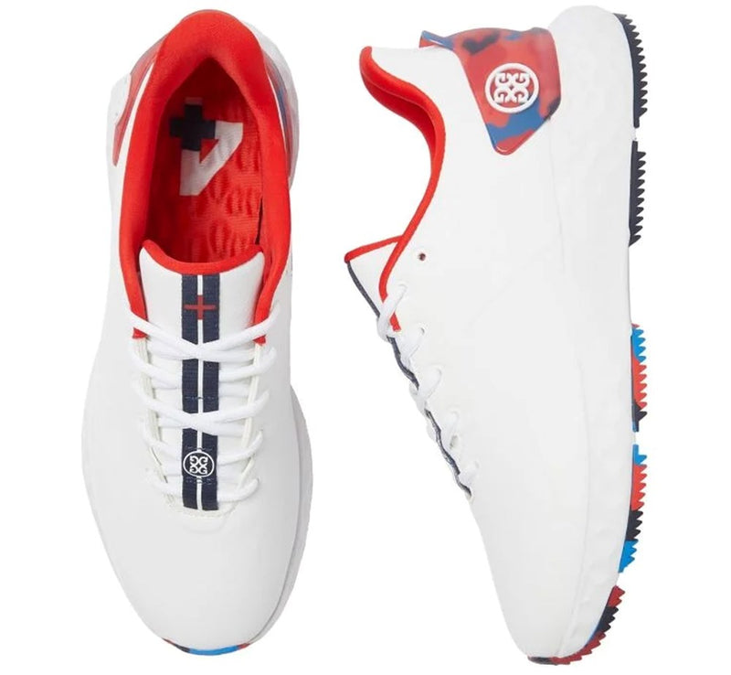 G/FORE Camo Accent MG4+ Golf Shoes - Snow/Poppy