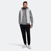 Lyle & Scott Seed Stitch Sticked Hoodie - Mid Grey Marl