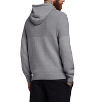 Lyle & Scott Seed Stitch Sticked Hoodie - Mid Grey Marl