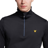 Lyle & Scott Tech 1/4 Zip Midlayer - True Black