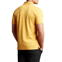 Lyle & Scott Branded Collar Golf Polo Shirt - Sunbeam