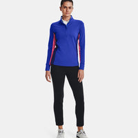 Under Armour Women's Storm Mid -Layer Golf 1/2 Zip - Versa Blue/Pink Punk