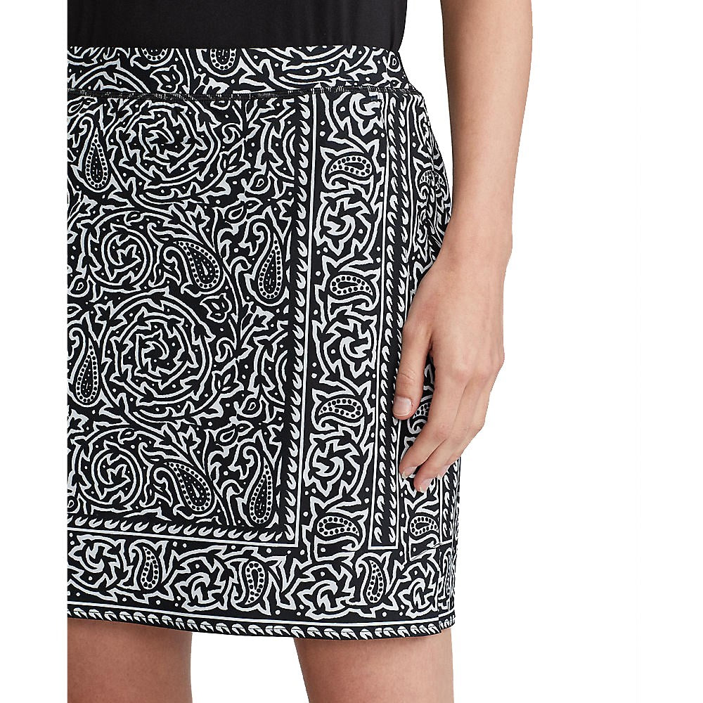 Polo Golf Ralph Lauren Women's Printed Skort - Black Border Block Print